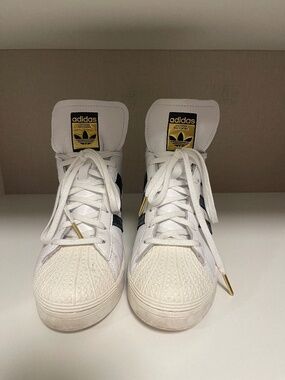 Hard to Find Adidas Superstar Shell Toe Wedge Platform Sneakers – Women's Size 7